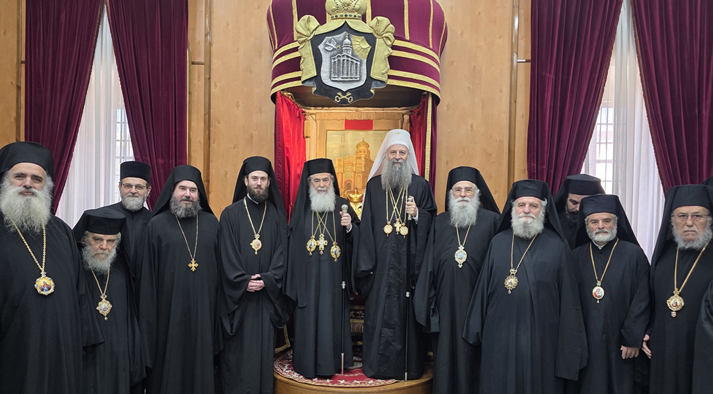 Patriarch of Jerusalem Theophilos hosts Serbian Patriarch Porfirije and his sacred entourage
