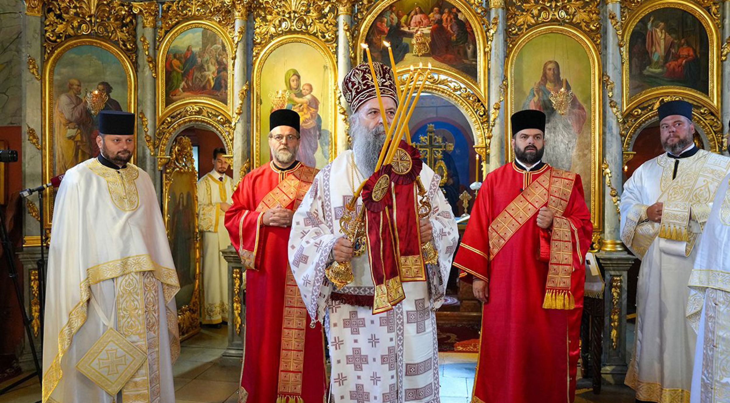 Патриарх Порфирий богослужил в храме в Топчидере, памятном храме (задужбине) князя Милоша (Великого)