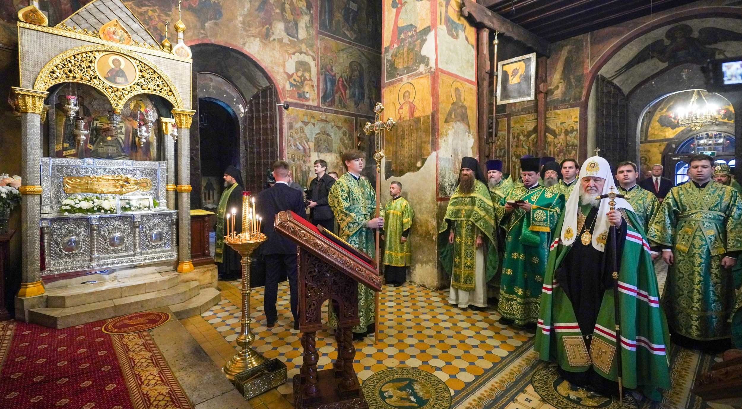 Патријарх Кирил посетио Савино-Сторожевски ставропигијални манастир