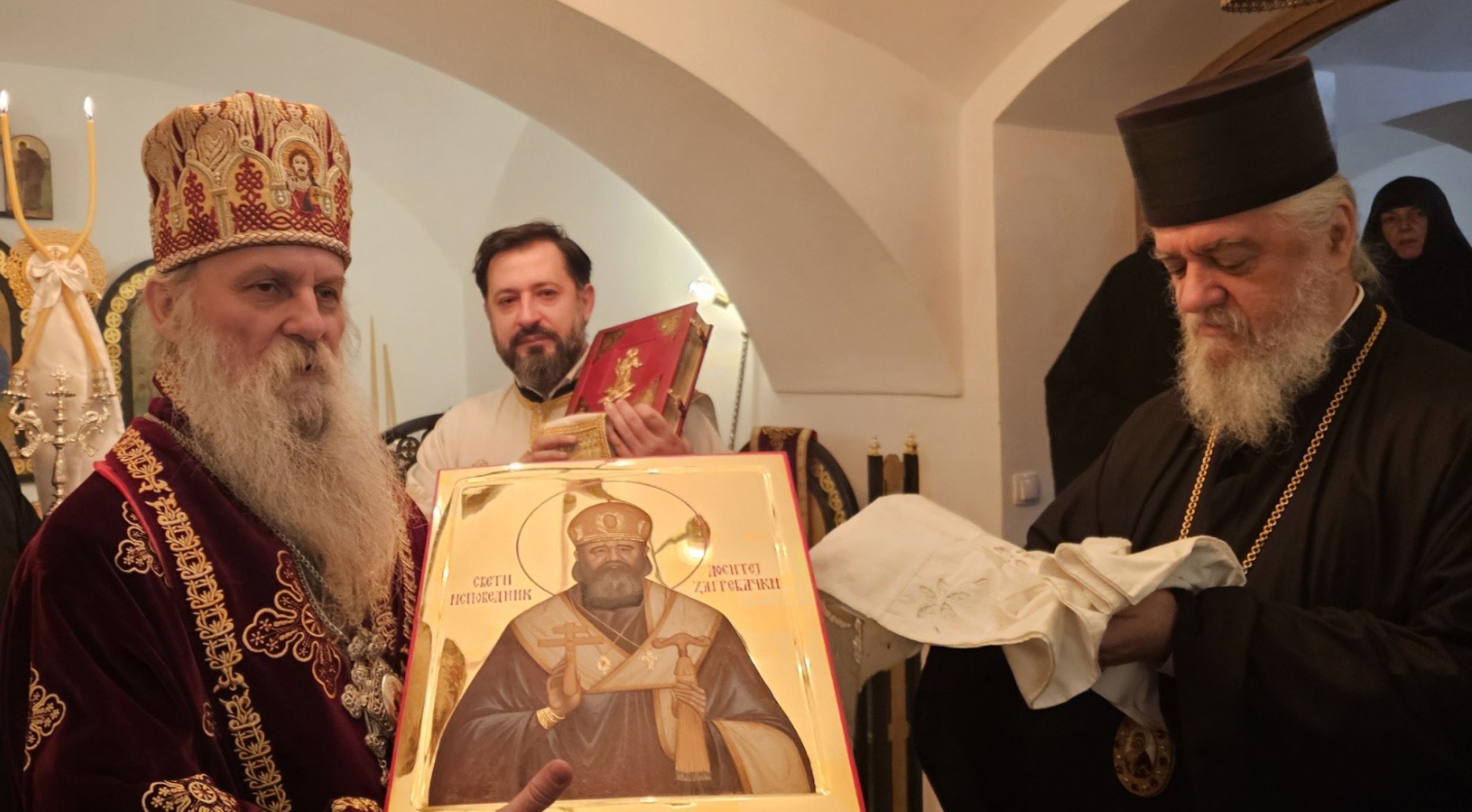 Мошти мученика јасеновачких у манастиру Свете Петке у Загребу